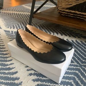 Chloe Lauren Scalloped Flats (PRISTINE, WORN ONCE)